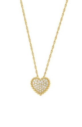Effy Diamond Heart Pendant Necklace in Gold at Nordstrom Rack, Size 18
