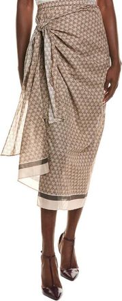 Brunello Cucinelli Antracite Beige Wrap Skirt, Brand Size 36 (US Size 2)