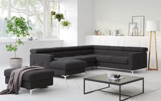 Cotta Wohnlandschaft »Sammy U-Form« mit Kopfteilverstellung, wahlweise mit Bettfunktion & Bettkasten