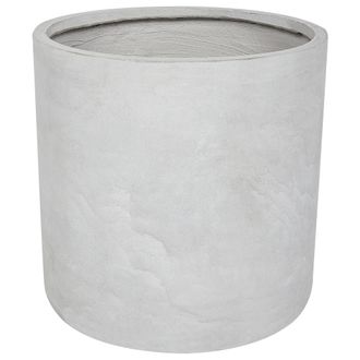 Beliani Beliani - Maceta De Mezcla De Arcilla Gris Claro 51 Cm Fibra Resistente Intemperie Messene