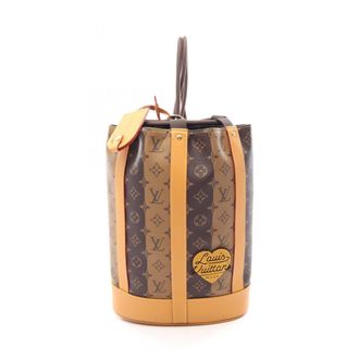 Louis Vuitton Brown Coated Canvas Leather Handbag Shoulder Bag (Pre-Owned)