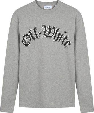 Off-white Chalk Arrow Fit T-Shirt - Heren - Longsleeves - Grijs - 2XL - Katoen - Tops
