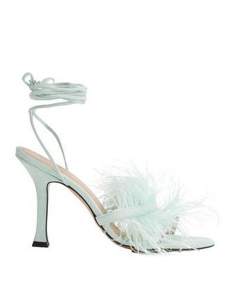 8 by YOOX SUEDE FEATHER-DETAILED SANDALS