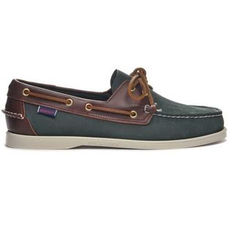 Sebago Portland Spinnaker Nbk Fgl Boat Shoes in Blue Navy-Dk Brown at Nordstrom, Size 12.5
