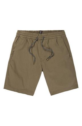 Volcom Frickin Elastic Waist Shorts in Winter Moss at Nordstrom, Size Small
