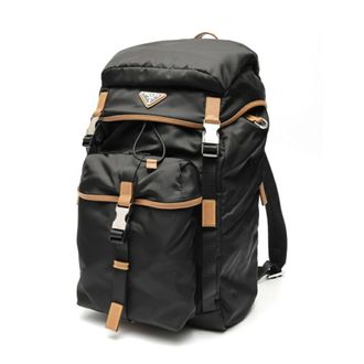 Prada Black Brown Nero Nylon Backpack (Pre-Owned)