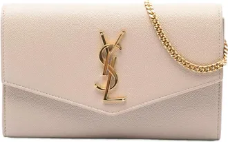 Saint Laurent Pre-owned Saint Laurent Grain De Poudre Uptown Chain Wallet Ladies QS11A23VWP1DULQ2
