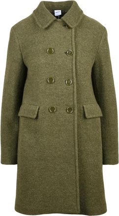 Aspesi Double-Breasted Virgin Wool Coat With Quilted Lining