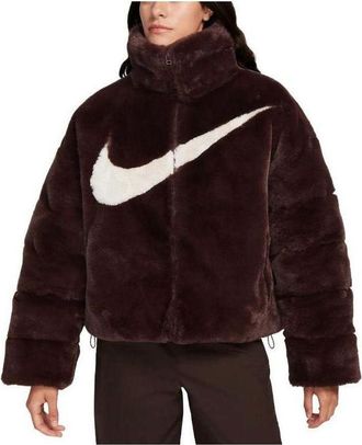 Nike (WMNS) Nike Sportswear Essential Oversized Faux Fur Puffer Light Orewood Brown FN0368-227