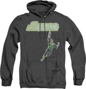 Gildan Green Lantern Energy Construct Logo Adult Heather Hoodie / Hooded Sweatshirt