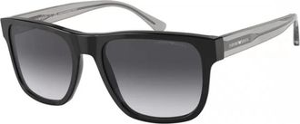 Emporio Armani Stijlvolle zonnebril met transparante pootjes - unisex - Zonnebrillen - Grijs - ONE Size - Accessoires