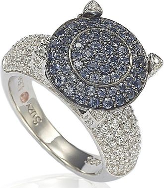 Suzy Levian Sterling Silver Pave Blue CZ Ring at Nordstrom Rack, Size 5.5