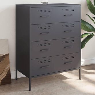 Berkfield Home Sideboard Anthracite 68x39x89 cm Steel | Size: 68 x 39 x 89 cm