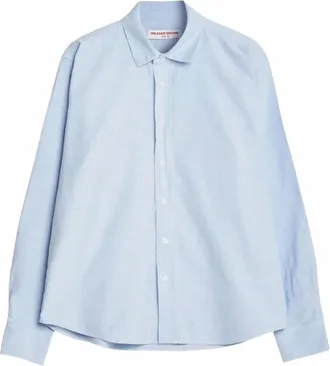 Orlebar Brown Mens Grasmoor Tape Trim Shirt In Serenity Blue