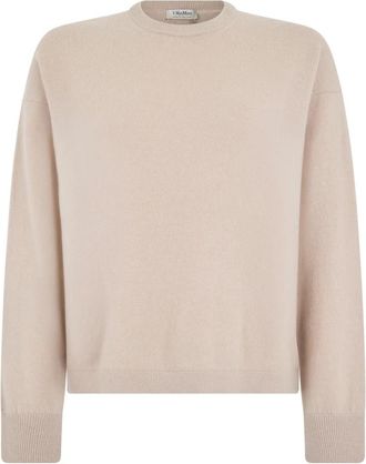 Max Mara Smmnebbie Trui - Dames - Ronde hals truien - Beige - M - Wol - Truien & Vesten