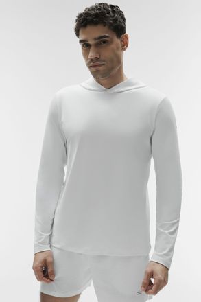 Alo | Conquer Reform Long Sleeve With Hood Top in White, Size: Medium