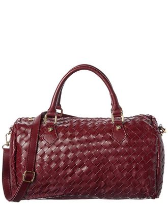Persaman New York Greta Handwoven Leather Duffel Bag