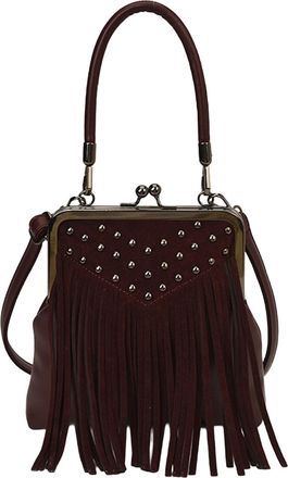 Generic Kexpery Womens PU Studded Tote Bag, Western Fringes with Shoulder Strap, Underarm Bag for Travel, Daily