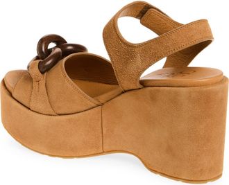 Pedro Garcia Lady Ankle Strap Platform Wedge Sandal in Acorn at Nordstrom Rack, Size 10Us / 40Eu