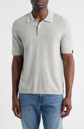 Rag & Bone Harvey Tipped Polo in Heather Grey at Nordstrom, Size Xx-Large