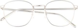 KIMEZE 50mm Round Optical Glasses in Silver Silver Transparent at Nordstrom Rack