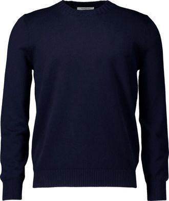 Gran Sasso Donkerblauwe Trui - Heren - Ronde hals truien - Blauw - 3XL - Wol - Truien & Vesten