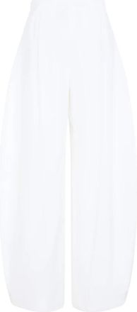 Jacquemus Ovalo Broek - Dames - Broeken - Wit - 2XS - Katoen - Broeken