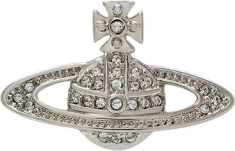 Vivienne Westwood Accessoires, Dames, Grijs, ONE Size, Mini Bas Relief Clutch Pin