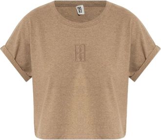By Malene Birger T-shirt Hrdalia con ricamo - Toni neutri