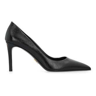 Prada Pumps, female, Black, Size: 8 1/2 US Patent Saffiano Leather Pumps