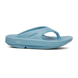 Oofos Mens Ooriginal Thong Sandals In Ocean Blue
