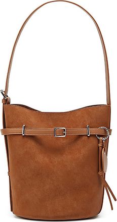 Generic Cymwer Faux Suede Fashion Bucket Bag Shoulder Bag for Women Shopping (Light Brown)