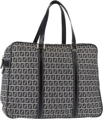 Fendi Pre-owned Weekend Bags, female, Beige, Size: ONE SIZE Pre-owned Canvas Weekend Bag