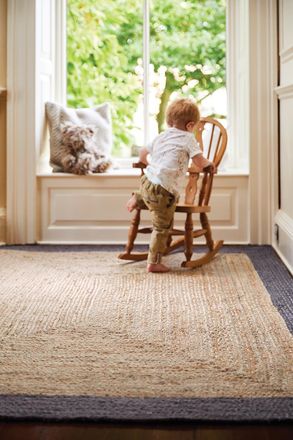 Origin Store Jute Border Rug in Grey | Size: 120 cm x 170 cm