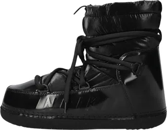 INUIKII Mountain Metallic - Dames - Winterlaarzen - Zwart - 38 EU - Leer - Schoenen