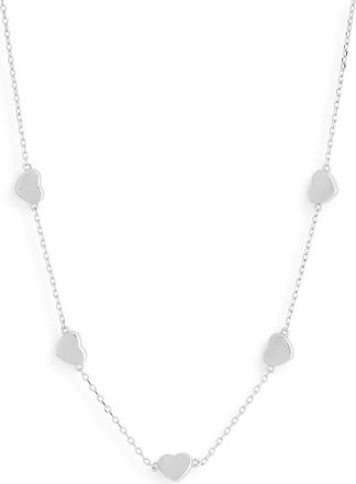 Nordstrom Rack Heart Station Link Necklace in Silver at Nordstrom Rack