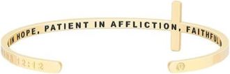 Mantra The Cross Bracelet in Romans 12:12 - Yellow Gold at Nordstrom