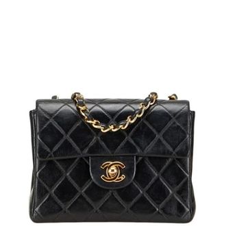 Chanel Pre-owned Vintage Leren Schoudertas - Dames - Pre-owned - Zwart - Maat: ONE Size Leer