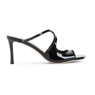 Jimmy Choo London Heeled Mules, female, Black, Size: 7 US Black Patent Leather Mules