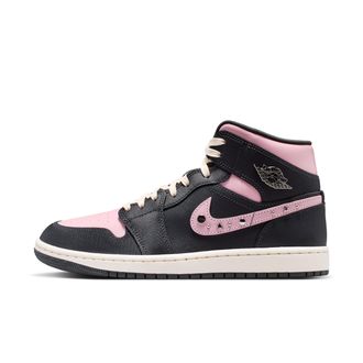 Nike Jordan Womens Air Jordan 1 Mid SE Shoes in Grey | II0571-001