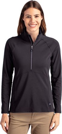 Cutter & Buck Adapt Eco Knit Stretch Recycled Womens Half Zip Pullover Jacket