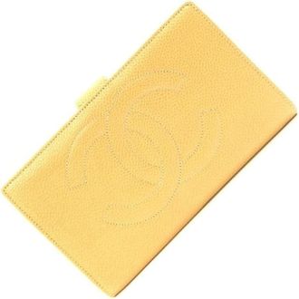 Chanel Pre-owned Wallets, female, Beige, Size: ONE SIZE Pre-owned Vintage Leather Wallet
