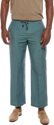 Isaia Wool & Linen-Blend Trouser