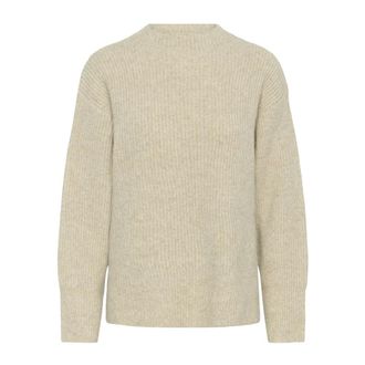 Kaffe KAelina Pullover Girocollo - - Knitwear - Donna - Beige - S