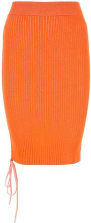 Off-white Orange viscose blend skirt