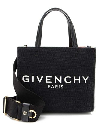 Givenchy Black Canvas Mini G Shopper Tote (Authentic Pre-Loved)