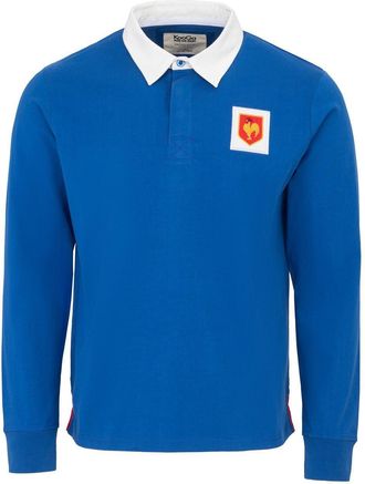 Kooga KooGa Herenrugbyshirt met lange mouwen van de Franse rugbybond (FFR) (Wit)