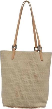Fendi Pre-owned Nylon fendi-bags - Dames - Vintage Shopper - Beige - ONE Size - Nylon - Vintage