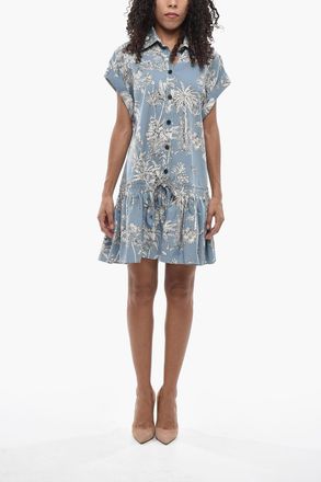 Dior Japanese-Style Shirtdress with Flared Skirt Dior