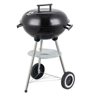 LOLAhome Barbacoa de carb&oacute;n Milena con parrilla de acero negra de 74x45x41 cm